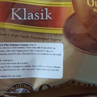 [ Có sẵn - Gói lẻ ]Cà Phê Oldtown Classic Malaysia 38gr🇲🇾