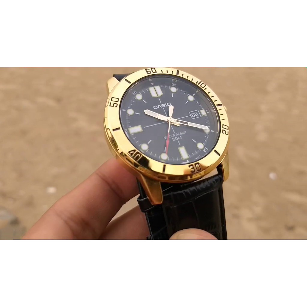 Đồng hồ nam dây da Casio Anh Khuê MTP-VD01GL-1EVUDF