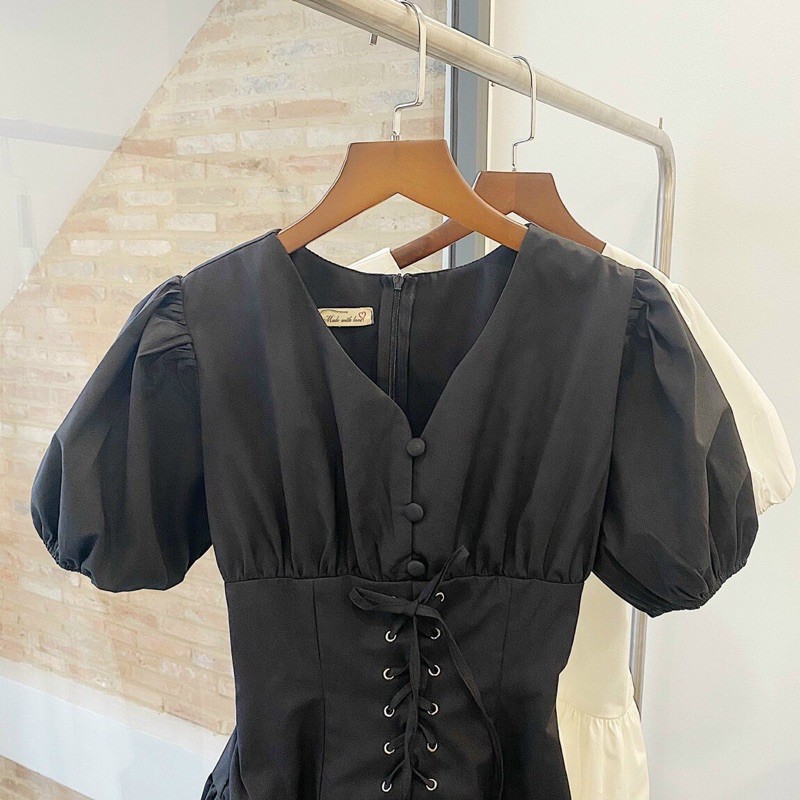 Đầm Kiểu CHICHI DRESS thiết kế chiết eo độc lạ form chuẩn tôn dáng chất liệu kaki thun hàn quốc | BigBuy360 - bigbuy360.vn