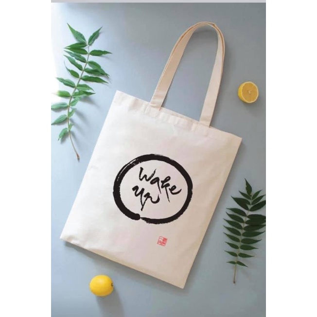 Túi Canvas Làng Mai 5 mẫu thư pháp - sư ông Thích Nhất Hạnh