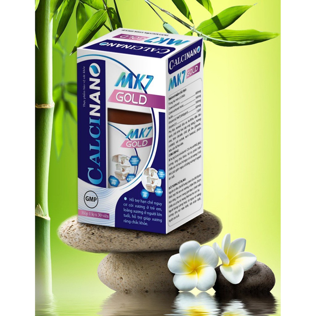 Viên uống Calci Nano Mk7 Gold - Giúp bổ sung Canxi, Vitamin K2, D3 và khoáng chất cần thiết cho cơ thể | BigBuy360 - bigbuy360.vn