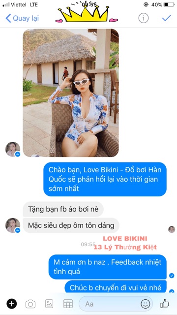 Bikini liền , đồ bơi nữ 1 mảnh dài tay cổ khoá kéo hoạ tiết hoa