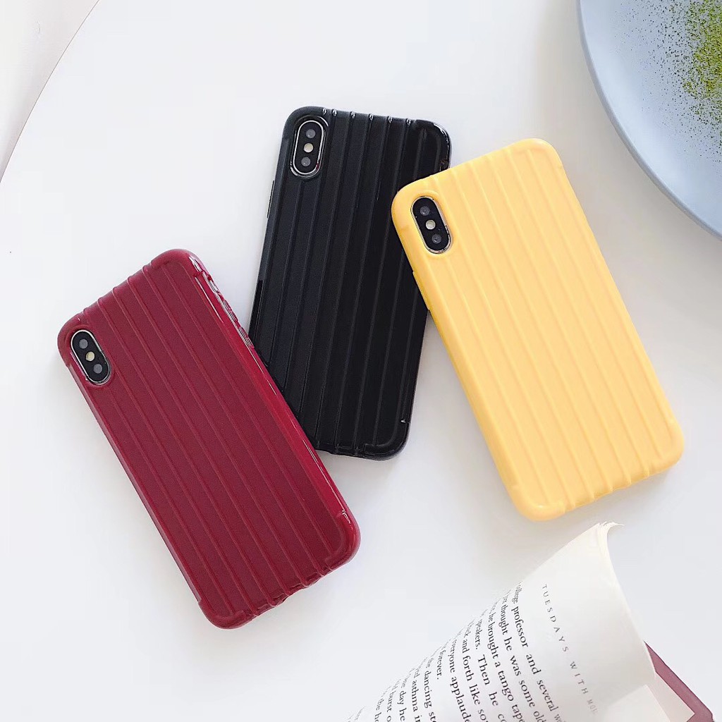 Ốp Điện Thoại Silicon Kiểu Vali Cho OPPO a3s a1k f9 pro Realme C1 C2 Realme 5 5i c3 2