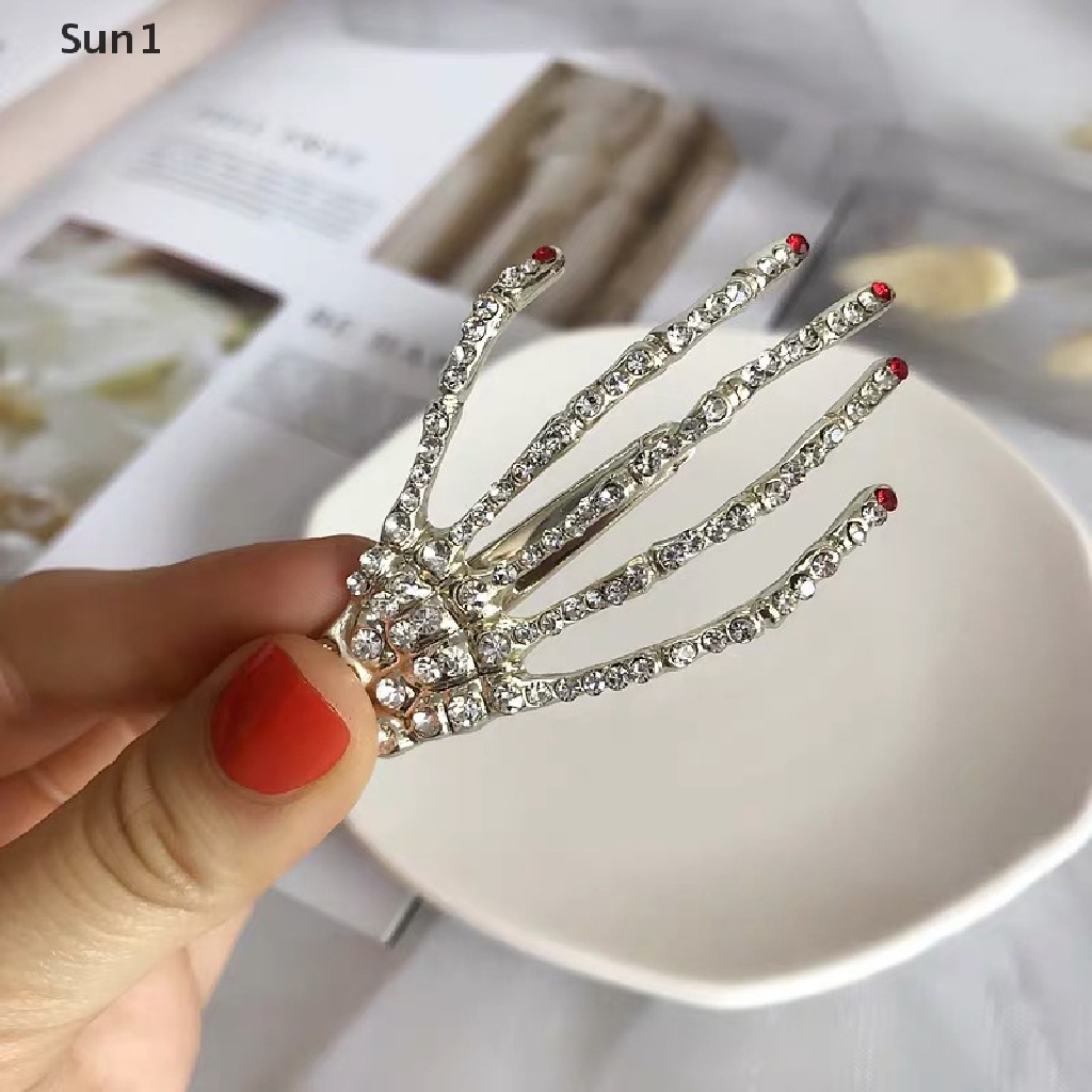 Sun1 &gt; Kẹp Tóc Hình Bàn Tay Đầu Lâu Thời Trang Cho Nữ