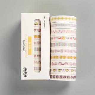 Cuộn băng dán Washi trang trí sổ DIY