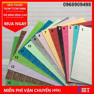 Combo 50 xốp dán tường 3d dày 5mm hàng cao cấp