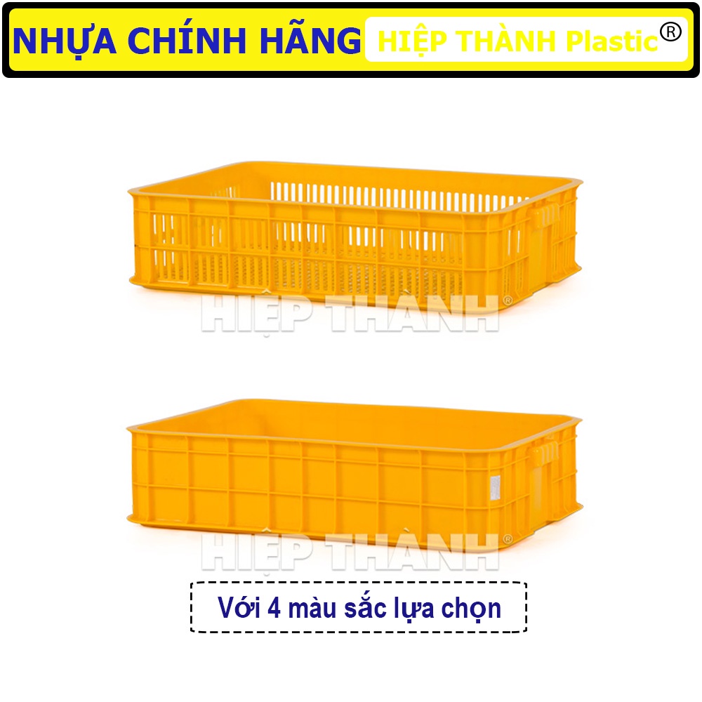 Sóng Nhựa Đựng Đồ / Khay Nhựa Đựng Đồ / Sọt Nhựa Chữ Nhật Chở Hàng / Nhựa Hiệp Thành Chính Hãng - KT: 610 x 420 x 150 mm