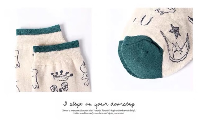 Vớ tất cao cổ họa tiết hàng Quảng Châu