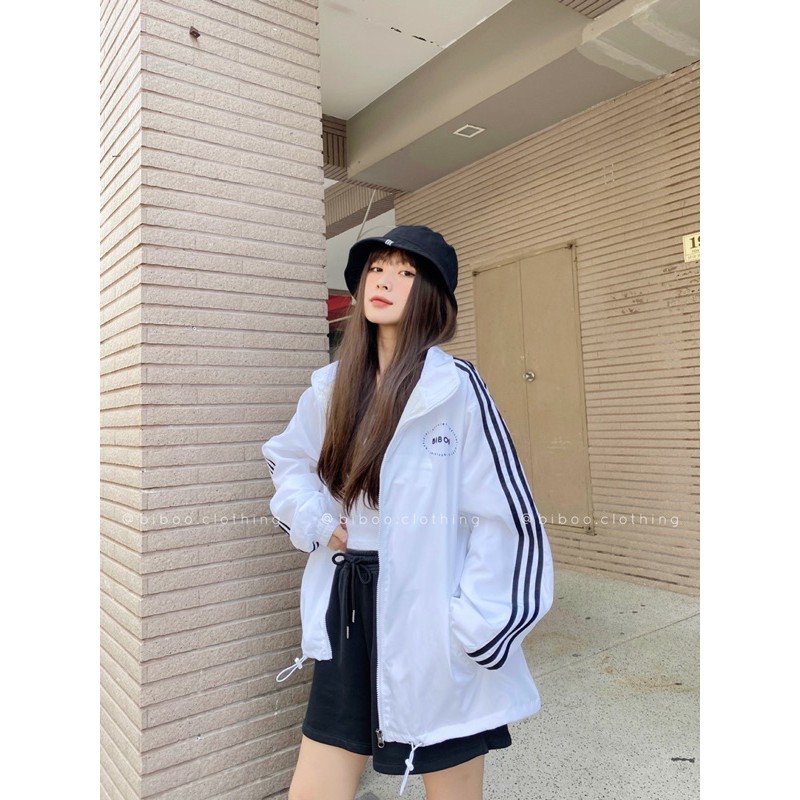 BIBOO - Áo khoác dù có 3 sọc tay BIBOO OFFICIAL - JACKET DÙ