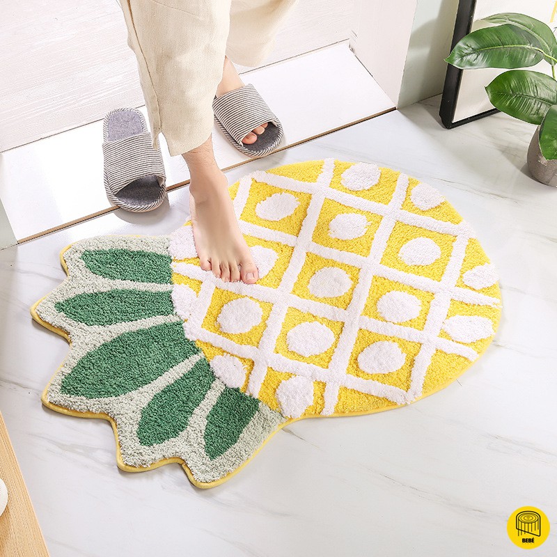 HOT DEAL ⚡ Thảm lau chân hình QUẢ DỨA cute phô mai que cao cấp CỰC XỊN