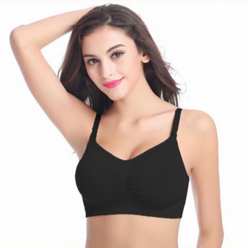 P00304145 Áo Bra không gọng dành cho các mẹ bỉm sữa mút ngực mỏng, dây rời thoải mái