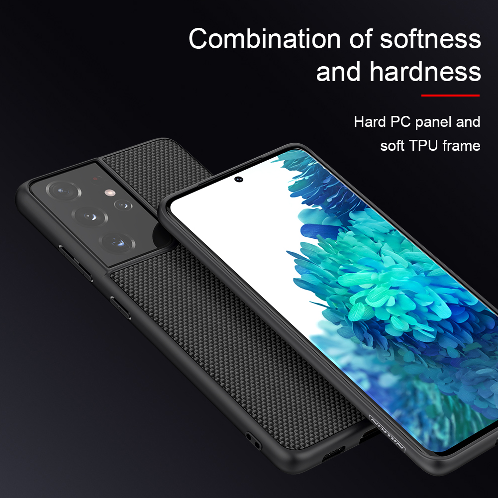 Ốp điện thoại NILLKIN sợi nylon TPU + PC nhẹ siêu mỏng chống trượt dành cho Samsung Galaxy S21/S21 Ultra/S21 Plus 5G