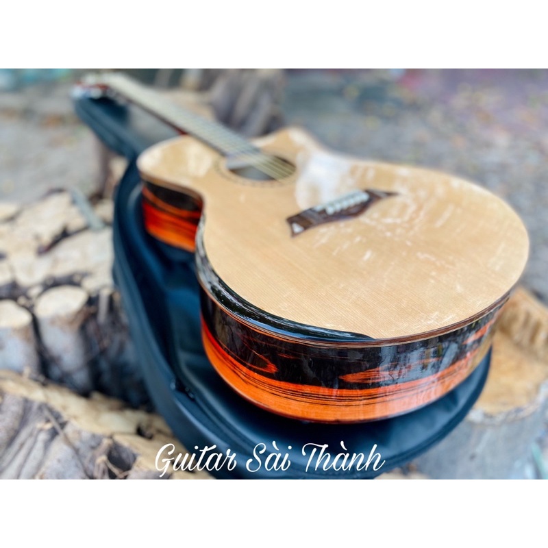 Đàn Guitar Acoustic Solid Top Chính Hãng ST.Real Guitar Sài Thành Mã ST-X4 Có Vát Bavel Thùng Đàn