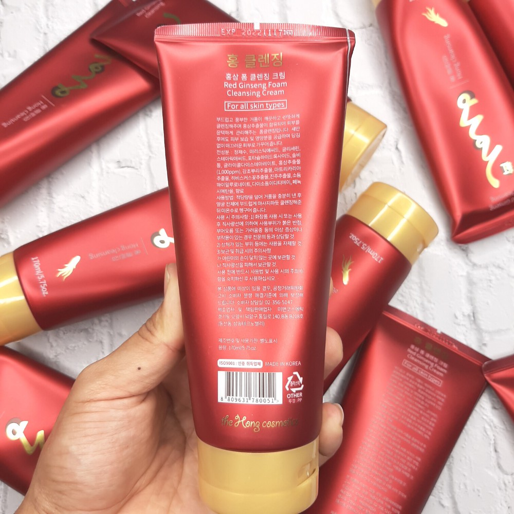 Sữa rửa mặt hồng sâm Hàn Quốc- Hong Cleansing 170ml