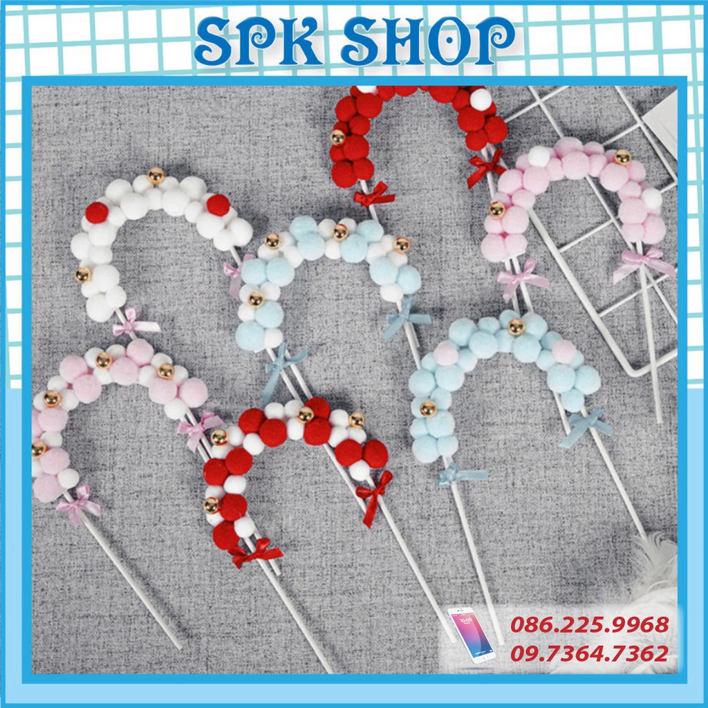 [FREESHIP❤️] Vòm Bông Trang Trí- Trang trí bánh sinh nhât bánh kem - SPK Shop