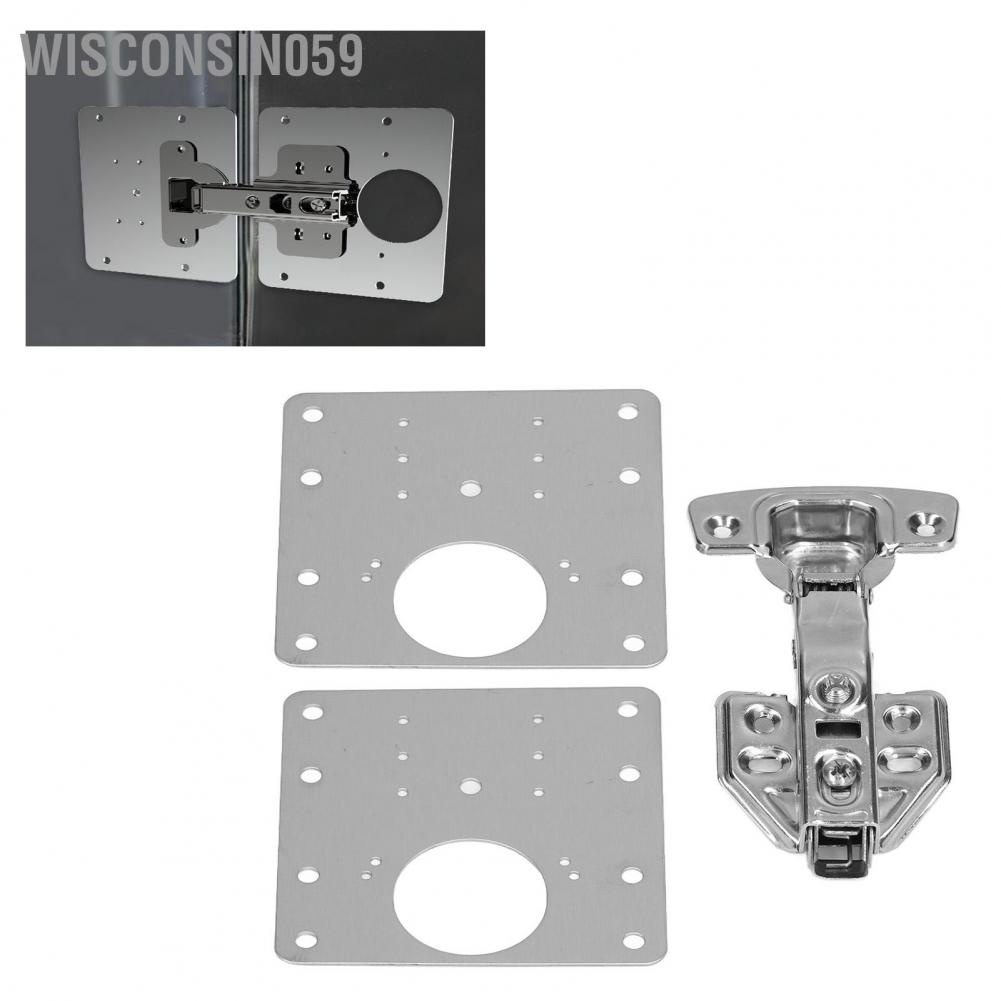 Wisconsin059 Hinge Repair Plate Stainless Steel Maintenance Accessory Set Kit for Doo