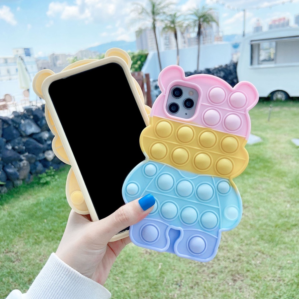 Ốp điện thoại đồ chơi bấm bóng giải tỏa căng thẳng cho Samsung Galaxy A20 A30 A50S A30S A50 A51 A71 A21 A31 A12