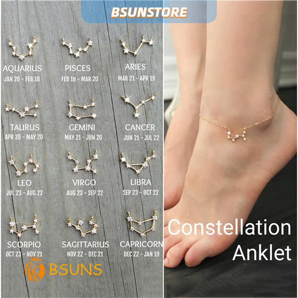 Lắc Chân Đính Đá Zircon Nhiều Màu Sắc Làm Quà Tặng Sinh Nhật Mới