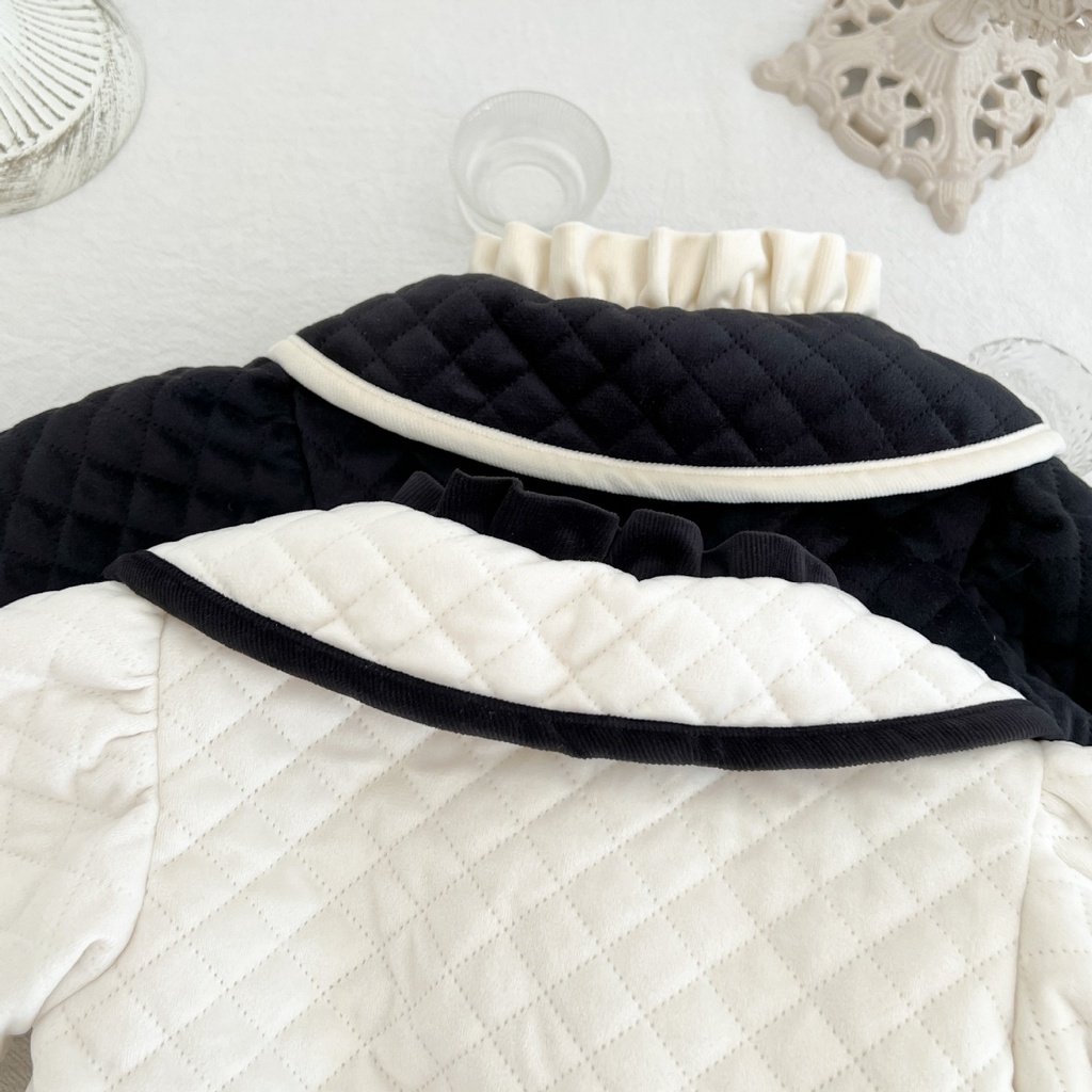 Áo Khoác Đệm Cotton Thời Trang Dành Cho Bé Gái Sơ Sinh 2374