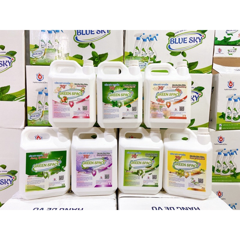 Đã kiểm nghiệm - Cồn sát khuẩn 70 độ Green Space cal 5 lít