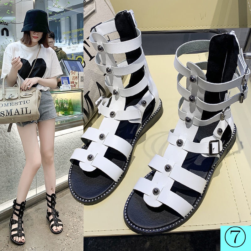 Sandal Hở Ngón Đế Bằng Thiết Kế Dây Đan Chéo Phong Cách Âu Mỹ Thời Trang Mùa Hè Mới Cho Nữ