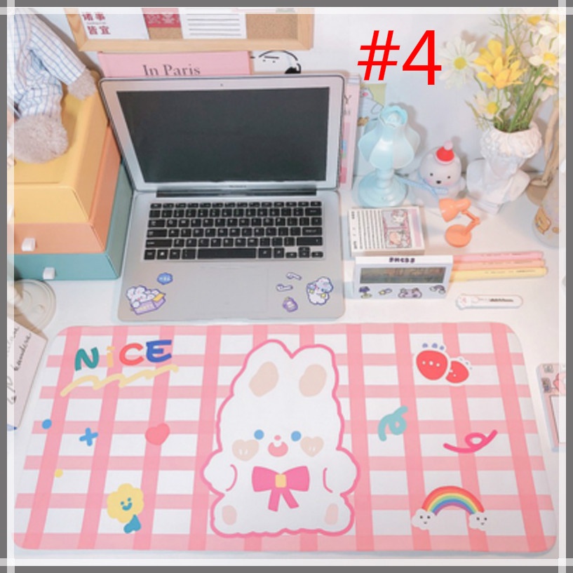 Miếng lót chuột da pu chống thấm nước chống trượt họa tiết hoạt hình dễ thương 660 x 300mm