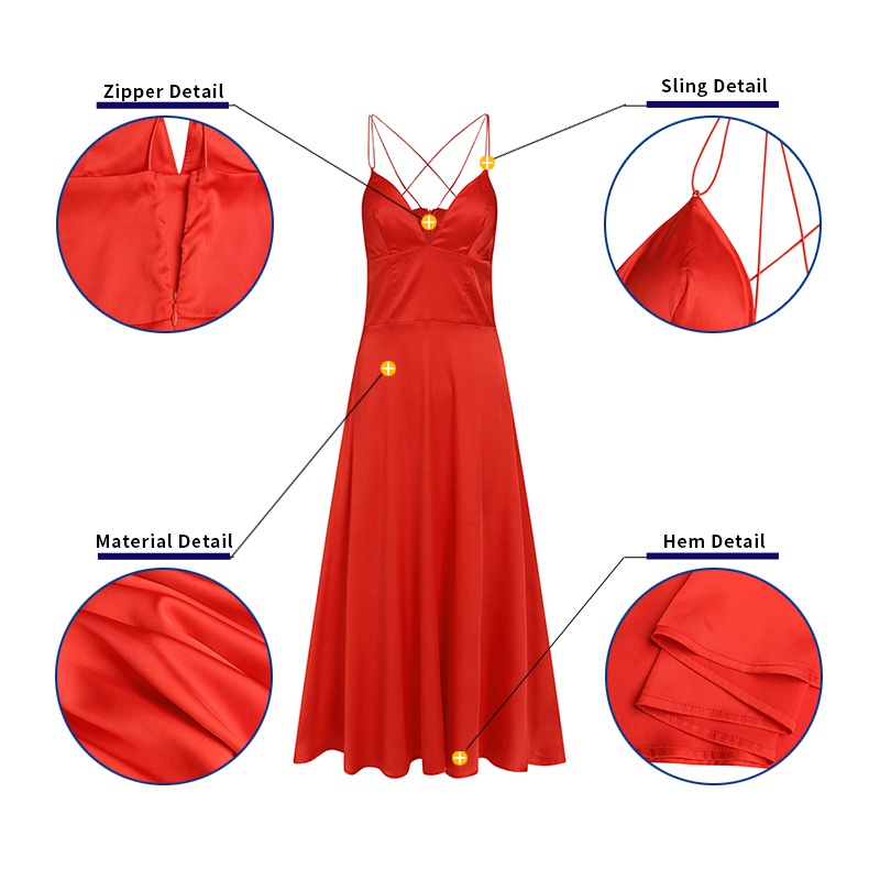 Đầm Celmia hai dây cổ chữ V ôm dáng quyến rũ thời trang dành cho nữ