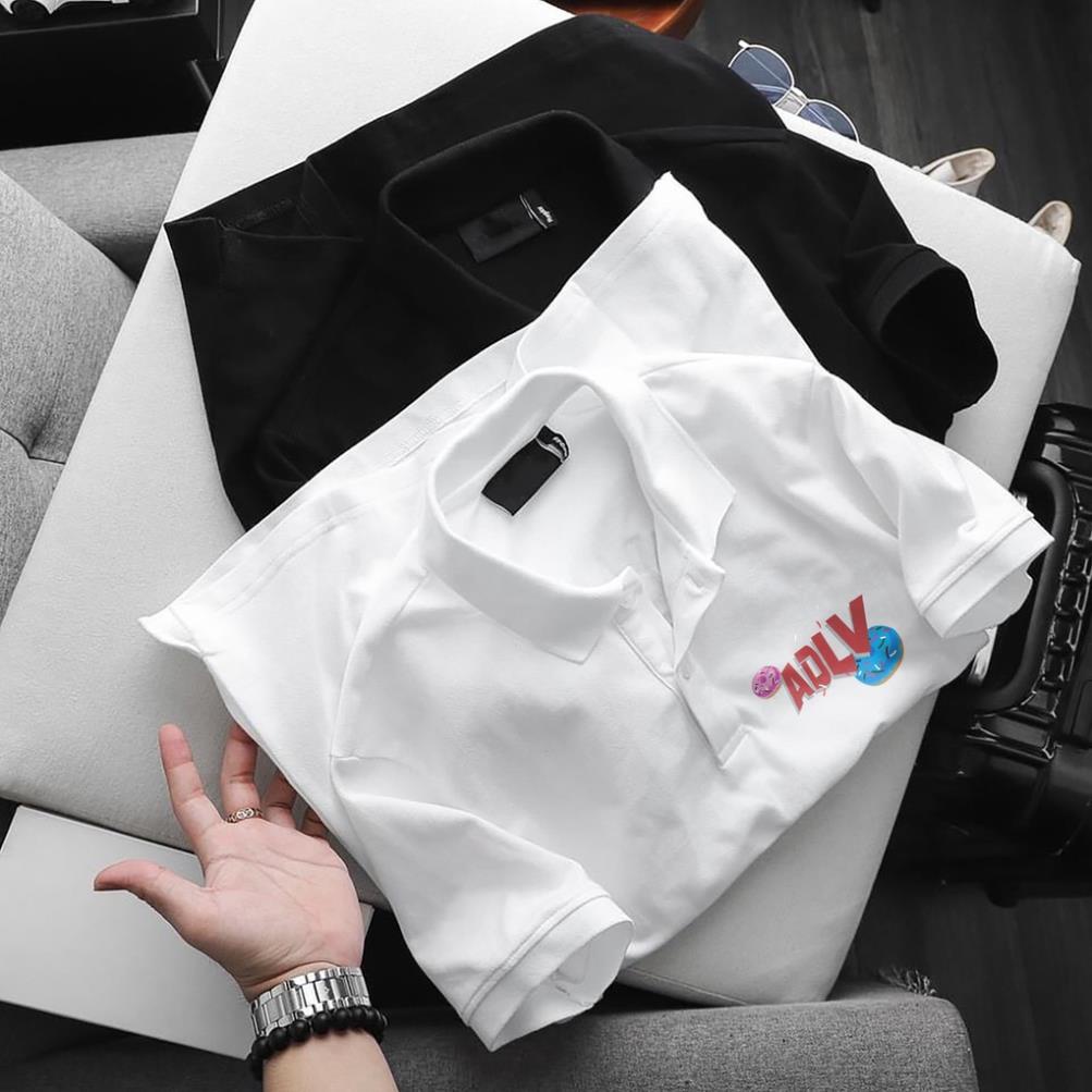 Áo Polo ADLV Nam Nữ Full Size, chất Thun Cá Sấu Poly Thái, Áo thun có cổ trắng, đen, cổ trụ Unisex KKim Shop