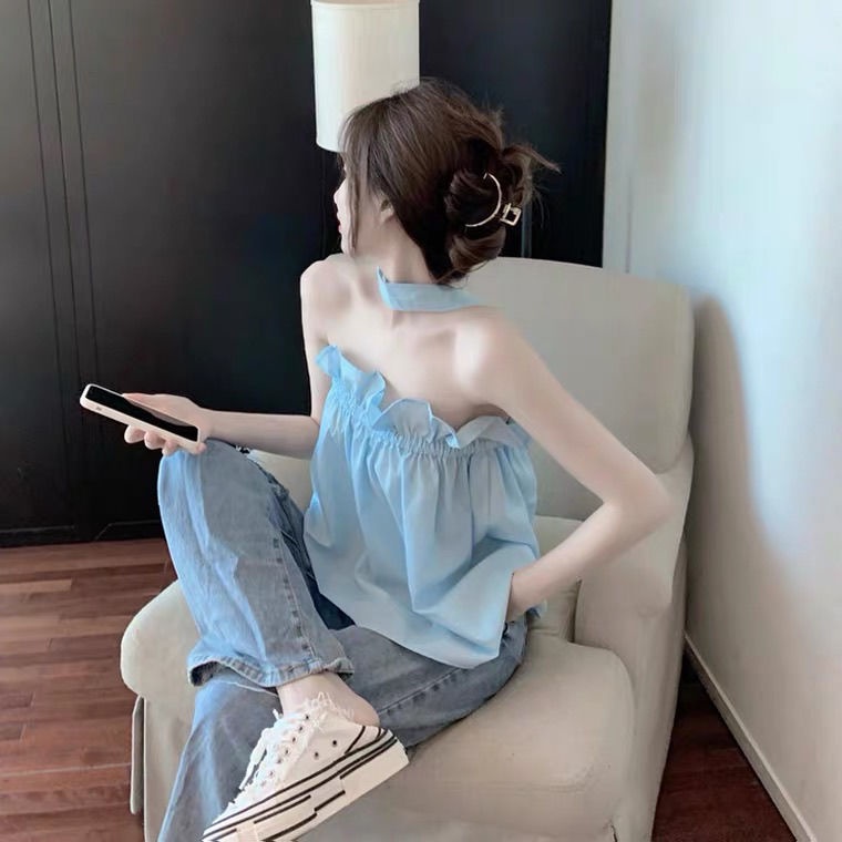 Áo croptop Áo Ống Hở Vai Phong Cách Mới 2022 Với Dây Đeo Lá Sen JL-TX-190