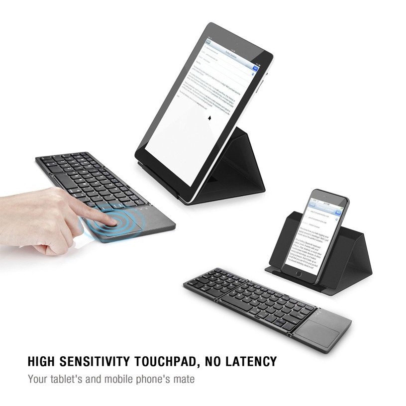 Bàn Phím Không Dây Mini Gấp Gọn Bluetooth Tích Hợp Touchpad B033 | BigBuy360 - bigbuy360.vn