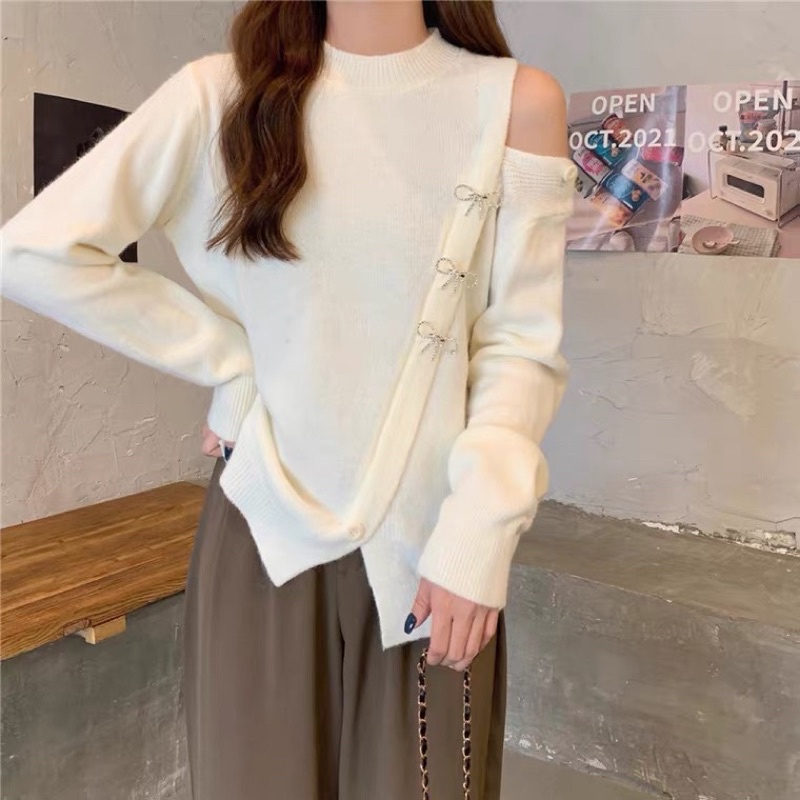 Áo len hở vai mặc Tết/ áo len thời trang dành cho nữ