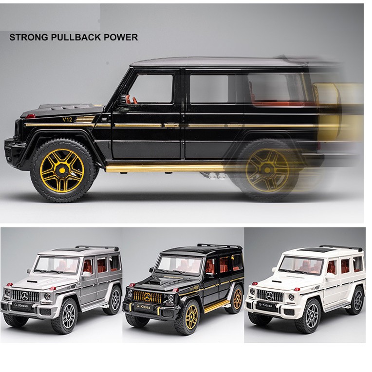 Xe mô hình Mercedes Benz G63 tỉ lệ 1:24 bằng kim loại có âm thanh và đèn