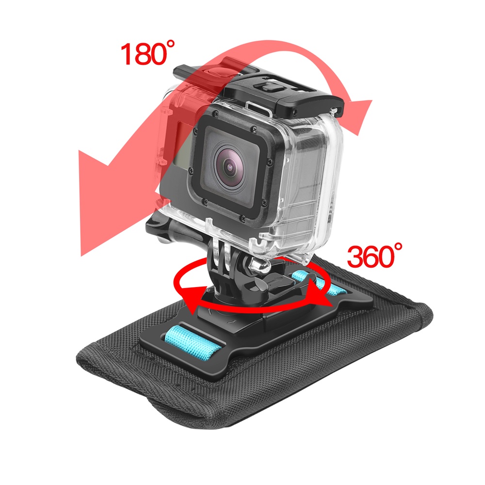 Kẹp Gắn Ba Lô Xoay 360 Độ Cho gopro hero 12 11 10 9 8 black xiaomi yi 4k sjcam h9r insta360