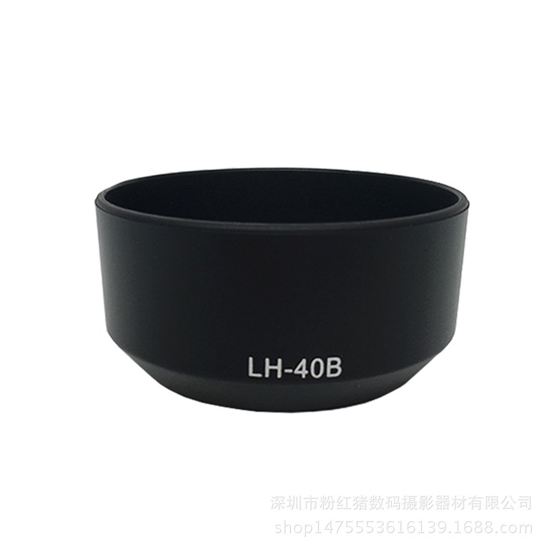 Mũ trùm đầu ống kính LH-40B cho Olympus M. Ống kính Zuiko Digital 45mm F1.8 1: 1.8 Đen