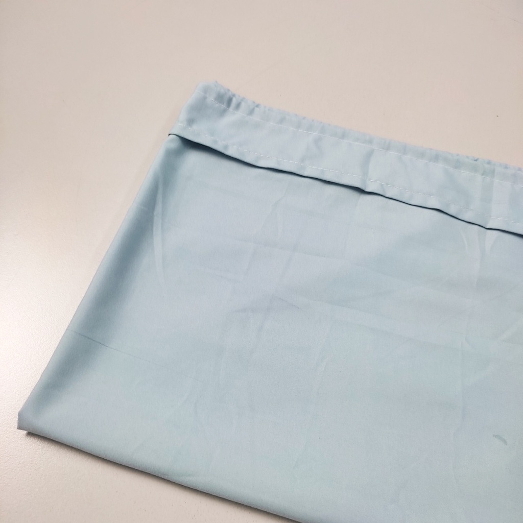 Vỏ gối ôm 35x100cm cotton tici hàng đẹp màu xanh nhạt