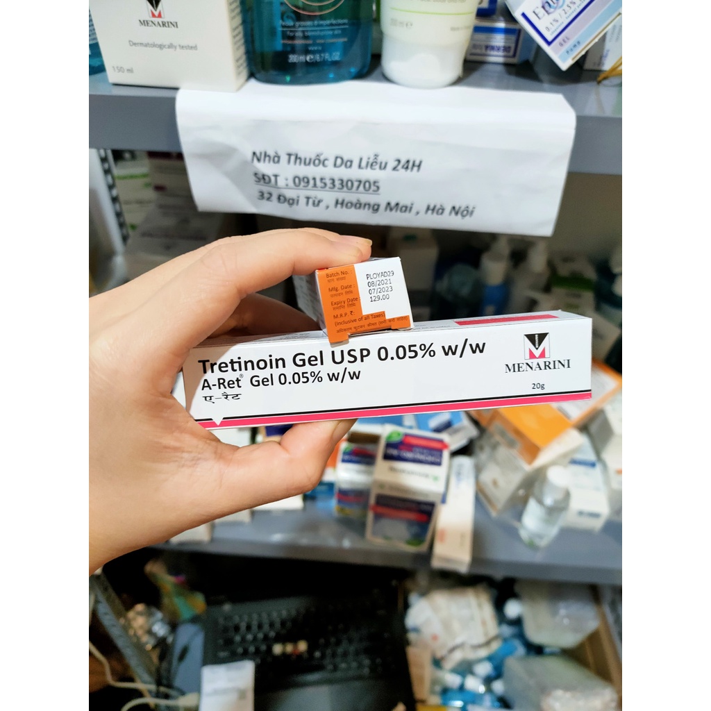 TRETINOIN ARET USP GEL GIẢM MỤN TRẺ HÓA DA  0,025% 0,05% 0,1% AUTH