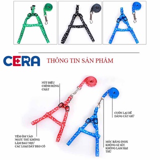 Dây dắt chó mèo họa tiết xương kèm yếm - cho chó mèo - dây dắt 004