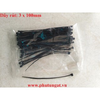 Dây rút đen 3x100mm ( 1 bịch 60 sợi)