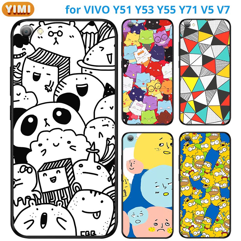 Ốp lưng VIVO V21 Y72 5G Y51 V20 SE Y20 Y20S Y12S Y30 Y30i Y50 2020 V9 Y53 Y71 Y85 in gấu trúc dễ thương nhiều mẫu mã cho điện thoại