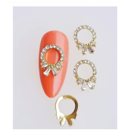 Các mã charm nơ tròn trang trí nail