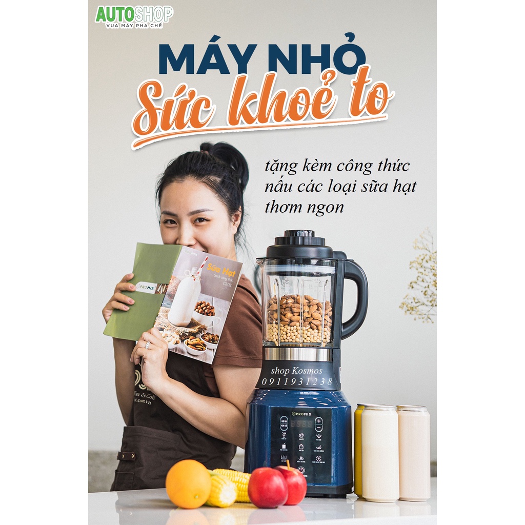 MÁY XAY NẤU ĐA NĂNG PROMIX CB 03 - LÀM SỮA HẠT - NƯỚC ÉP ( 9 chế độ cài đặt sẵn )