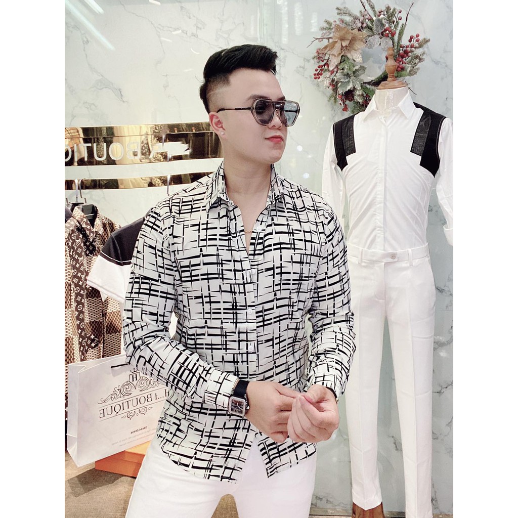 Sơ mi nam, sơ mi nam cao cấp dài tay, họa tiết, vải chống nhăn kháng khuẩn, thấm hút, form ôm - TIDINO STORE BX10 | BigBuy360 - bigbuy360.vn