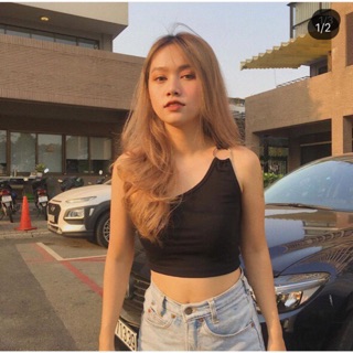 Hàng Áo croptop lệch vai khoen Ảnh thật chất lượng