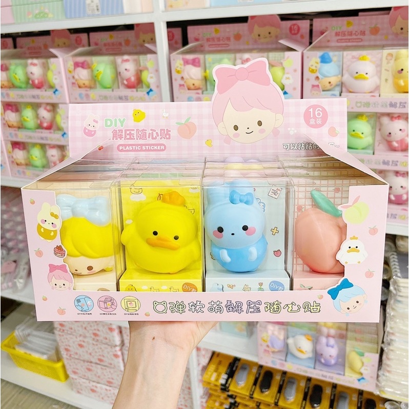 Mochi squishy thú cute bóp xả stress giảm căng thẳng kèm miếng dán