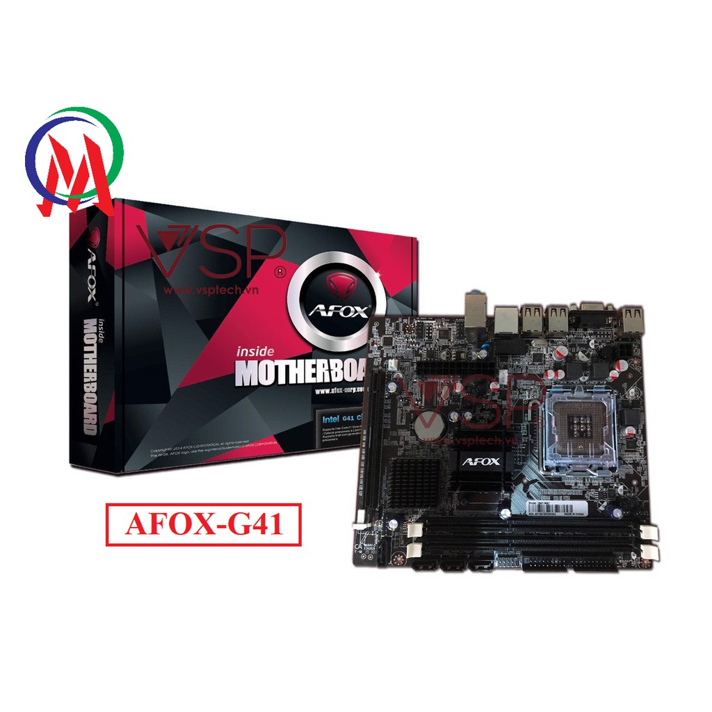  Main AFOX-Socket 775, Intel® G41 BH 36 Tháng