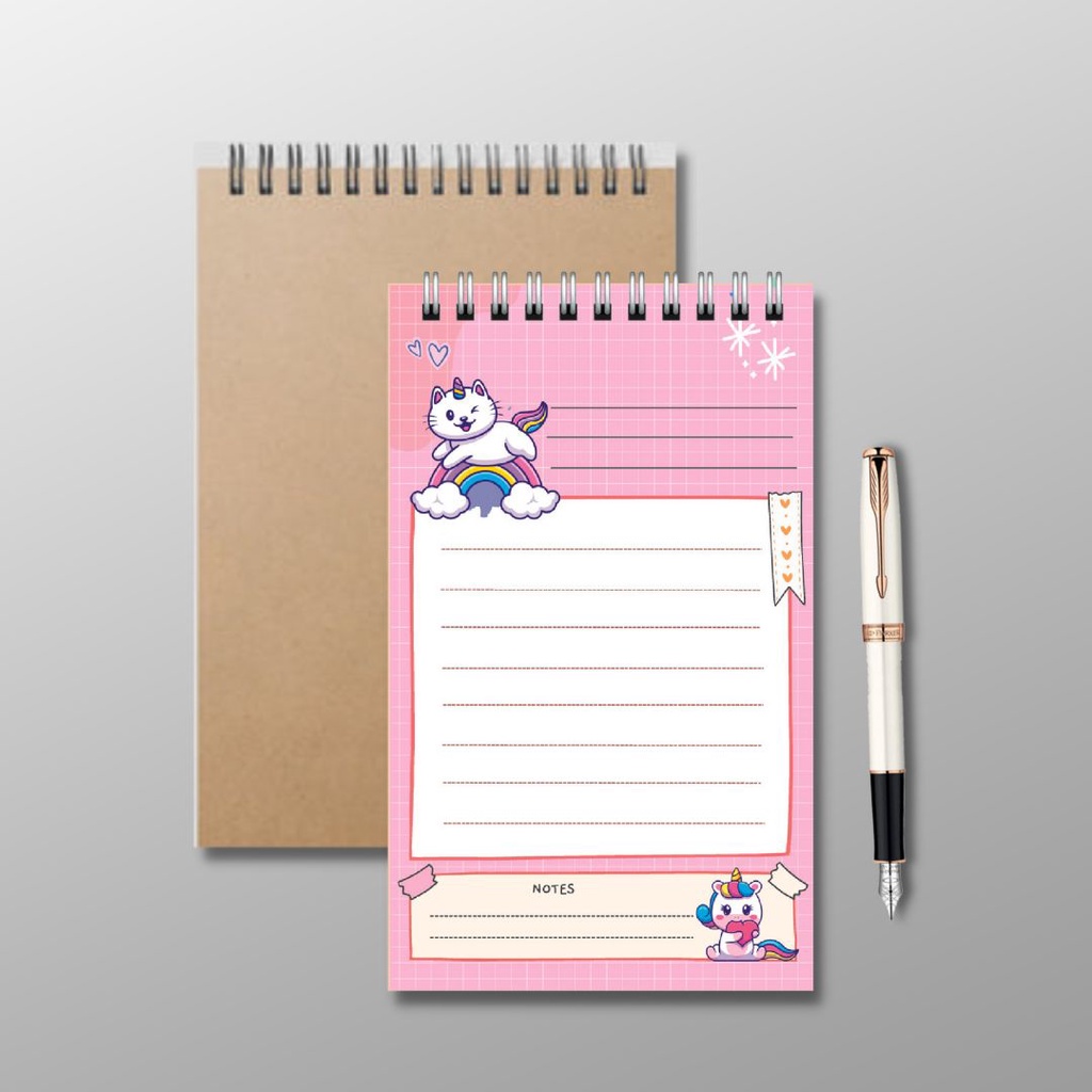 Sổ tay ghi chép từ vựng, lập kế hoạch lịch trình tiện lợi, có thể xé rời size 14.5x10cm pink