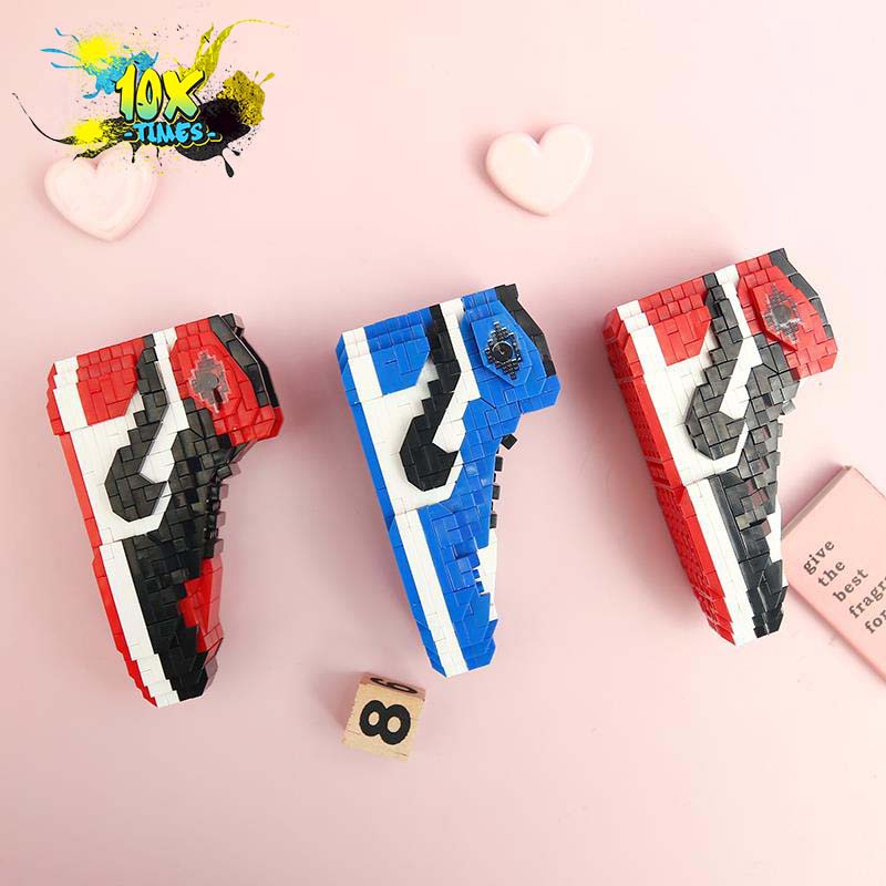 Mô hình lắp ráp 3d giày sneaker thể thao bóng rổ logo nổi  quà tặng bạn trai, trẻ em, quà tặng sinh nhật