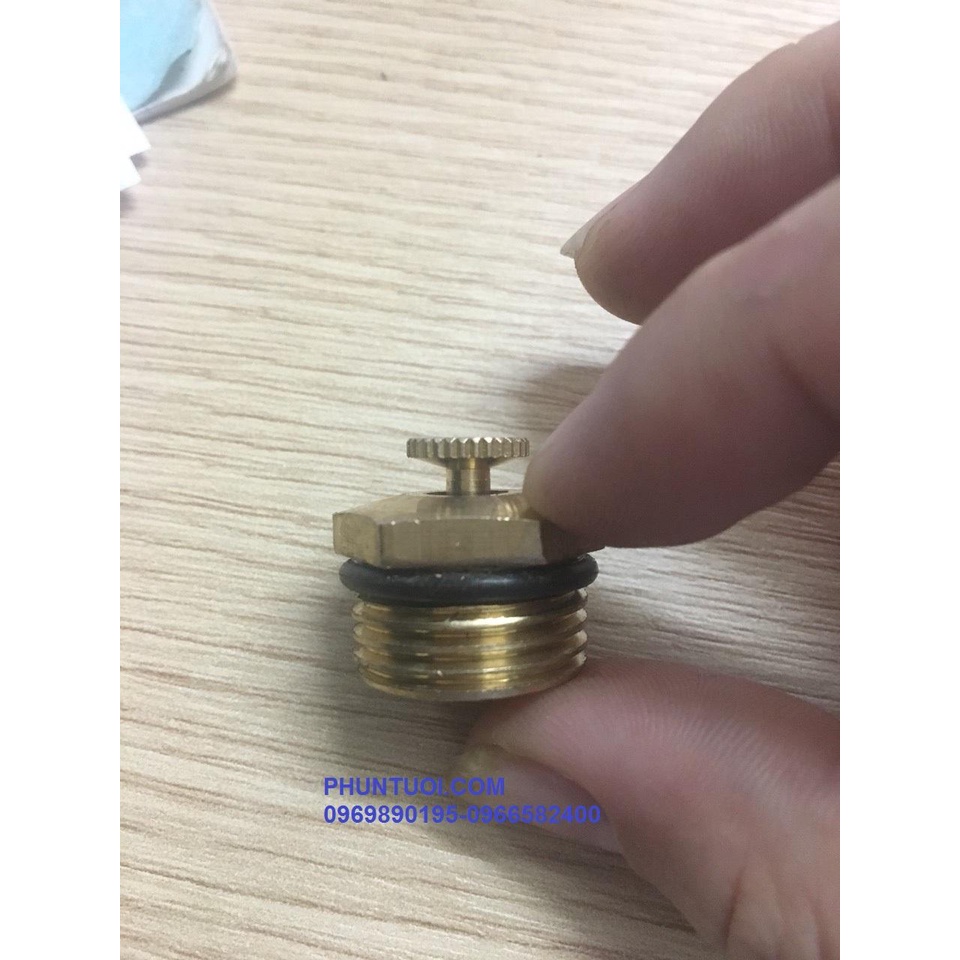 20 BÉC PHUN MƯA ĐIỀU CHỈNH LƯU LƯỢNG BẰNG ĐỒNG CHÂN REN 21MM