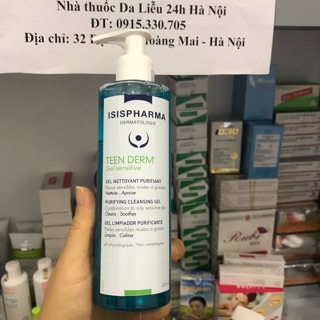 Isis PHARMA TEENDERM GEL SENSITIVE 250ml - CHÍNH HÃNG sữa rửa mặt