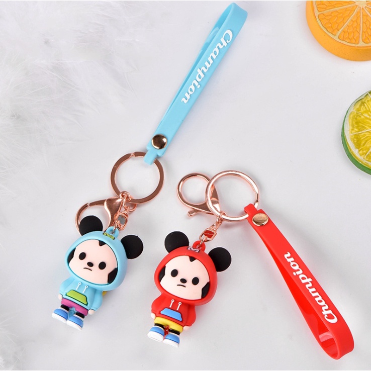 Mô hình Mickey mặc áo Hoodie cho các bạn trang trí tiểu cảnh, dán Jibbitz, làm móc khóa, DIY